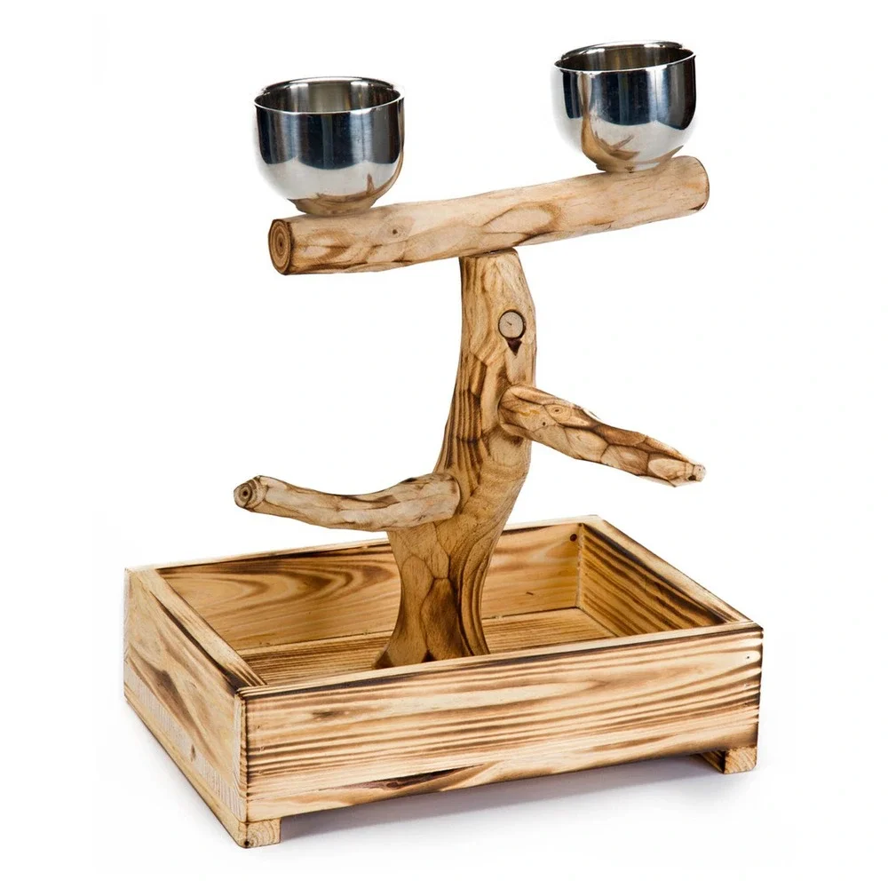 Penn-Plax Bird-Life Natural Wood Tree Perch for Small and Medium Birds, Healthy